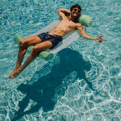FUNBOY Fabric Pool Hammock, Green & Blue