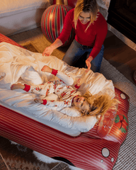 FUNBOY Kids Sleepover Bed - Christmas Convertible Air Mattress