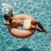 FUNBOY Fabric Covered Tube Float - Orange Stripe