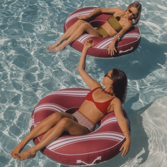 FUNBOY Fabric Covered Tube Float - Red Stripe
