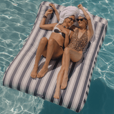 FUNBOY XL Fabric Covered Pool Float Sunbed Lounger - Navy Stripe