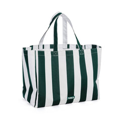 FUNBOY Beach Bag Tote, Green Cabana Stripe