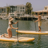 FUNBOY 11"6' Inflatable Stand Up Paddle Board - Yellow & White Cabana Stripe