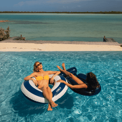FUNBOY Pool Tube Float: Navy Blue & White, Striped