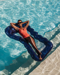 FUNBOY Mesh Pool Float Lounger, Navy Blue - 2 Pack