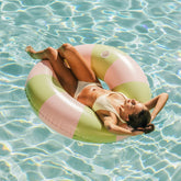 FUNBOY Large Pool Tube Float: Green & Pink Stripes, 48"