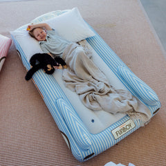 FUNBOY Kids Sleepover Bed - Blue Convertible Air Mattress