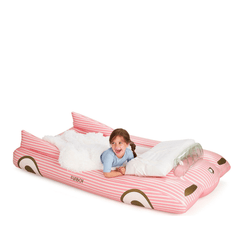 FUNBOY Kids Sleepover Bed - Pink Convertible Air Mattress