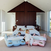 FUNBOY Kids Sleepover Beds, Pink & Blue Convertible, 2 Pack