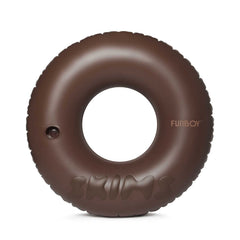 FUNBOY SKIMS x FUNBOY Cocoa Embossed Tube Float - 46" Inflated w/ cup holder