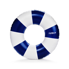 FUNBOY FUNBOY Vintage Navy Stripe Inflatable Kids Pool Float Tube 34"