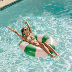 FUNBOY Green & Pink Vintage Lux Tube Float