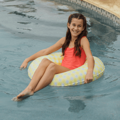 FUNBOY Kids Tube Float, 34", Yellow Gingham