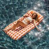 FUNBOY Flat Lounger Orange Stripe