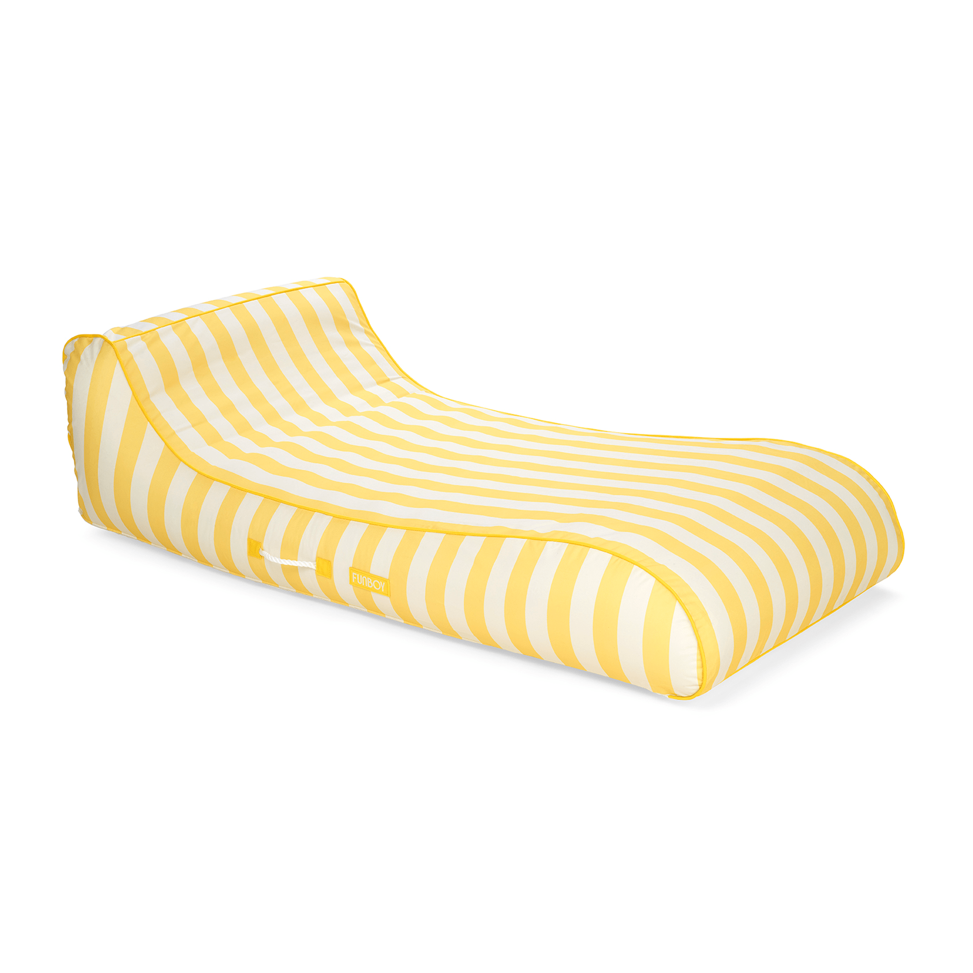 FUNBOY Fabric Covered Pool Float - Yellow Sunbed Lounger