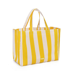 FUNBOY Beach Bag Tote, Yellow Cabana Stripe