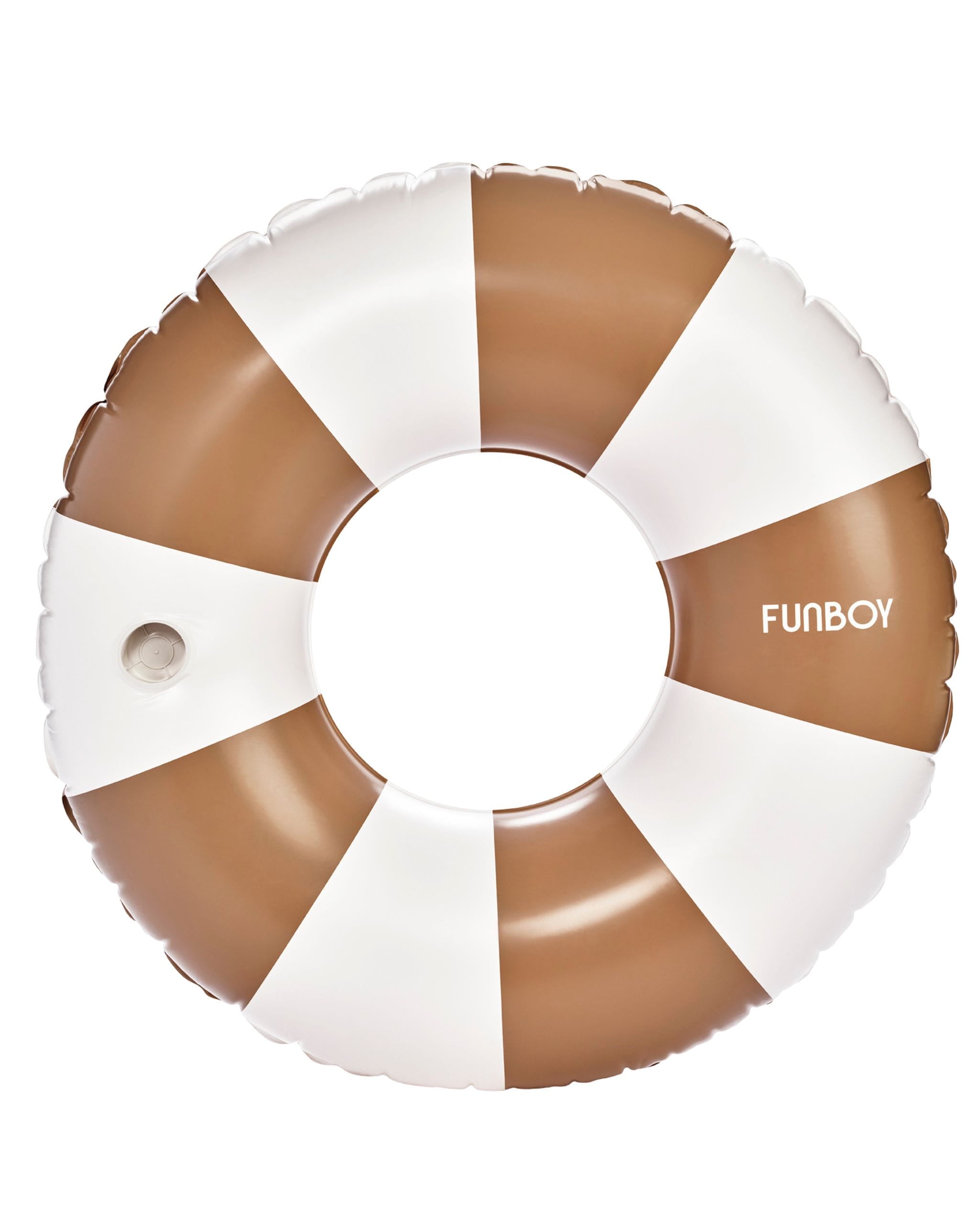 FUNBOY Large Pool Tube Float: Mocha & White Stripes, 48"