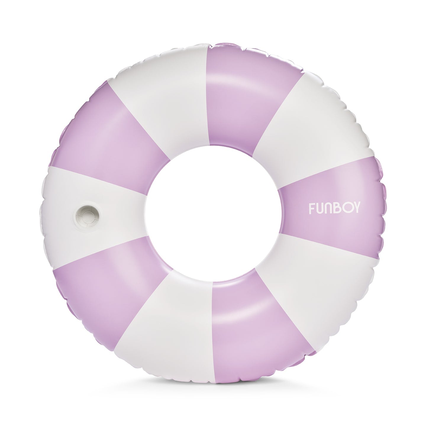FUNBOY Giant Vintage Purple Stripe Inflatable Pool Float w/ Cup Holder 48"
