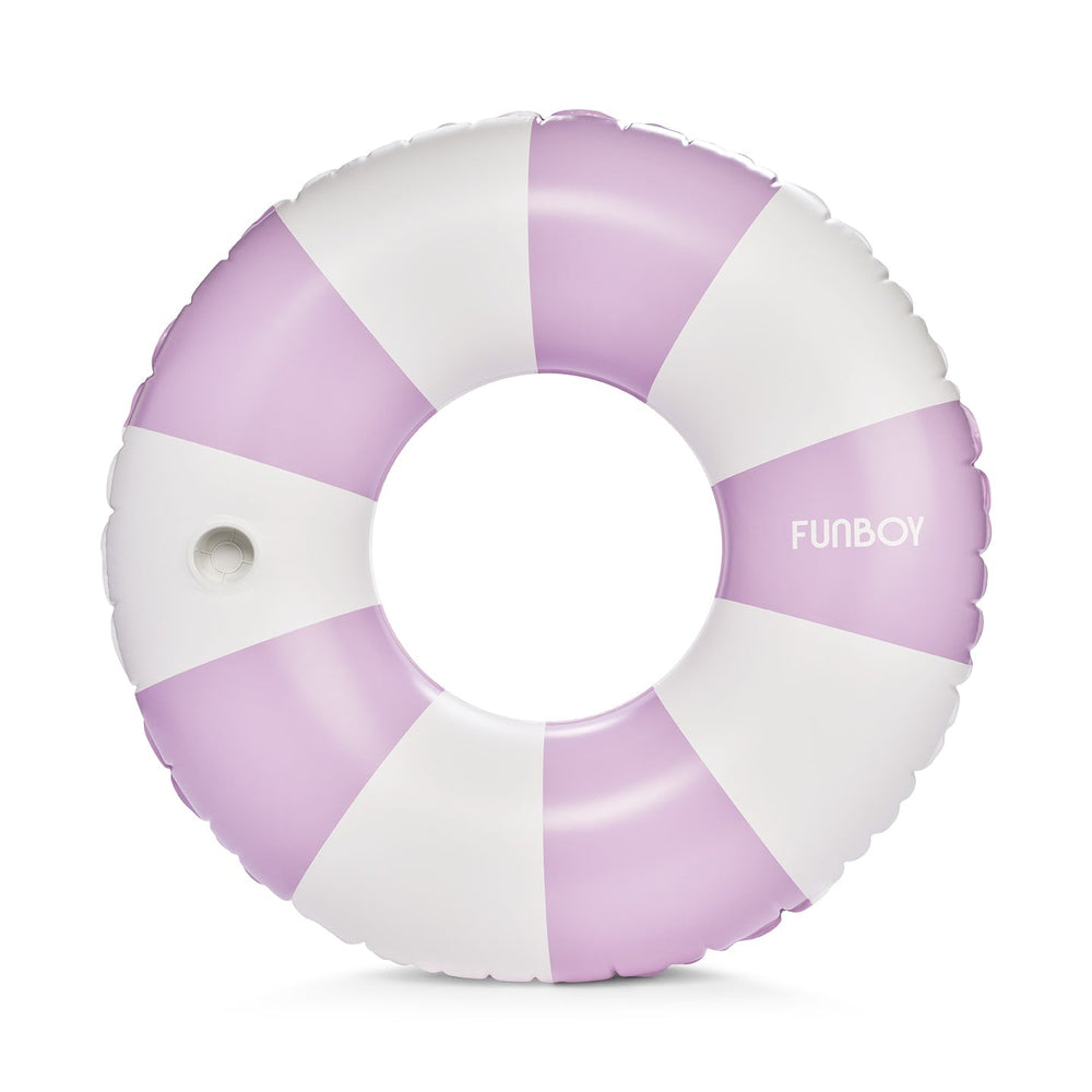 FUNBOY Giant Vintage Purple Stripe Inflatable Pool Float w/ Cup Holder 48"