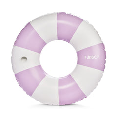 FUNBOY Giant Vintage Purple Stripe Inflatable Pool Float w/ Cup Holder 48"
