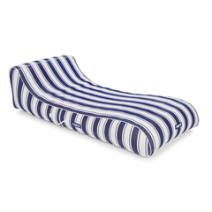 FUNBOY Fabric Covered Pool Float - Navy Stripe Sunbed Lounger