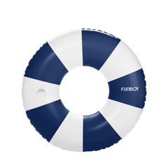 FUNBOY Large Pool Tube Float: Navy Blue, White Stripes, 48"