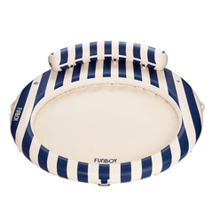 FUNBOY Inflatable Floating Dock: Navy Blue with Backrest