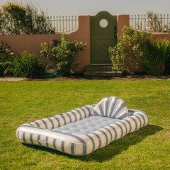 FUNBOY Tanning Pool Lounger: Blue & White Stripes