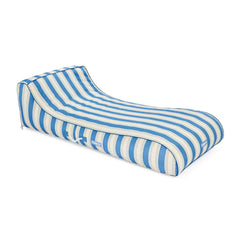 FUNBOY Fabric Covered Pool Float - Denim Blue Sunbed Lounger