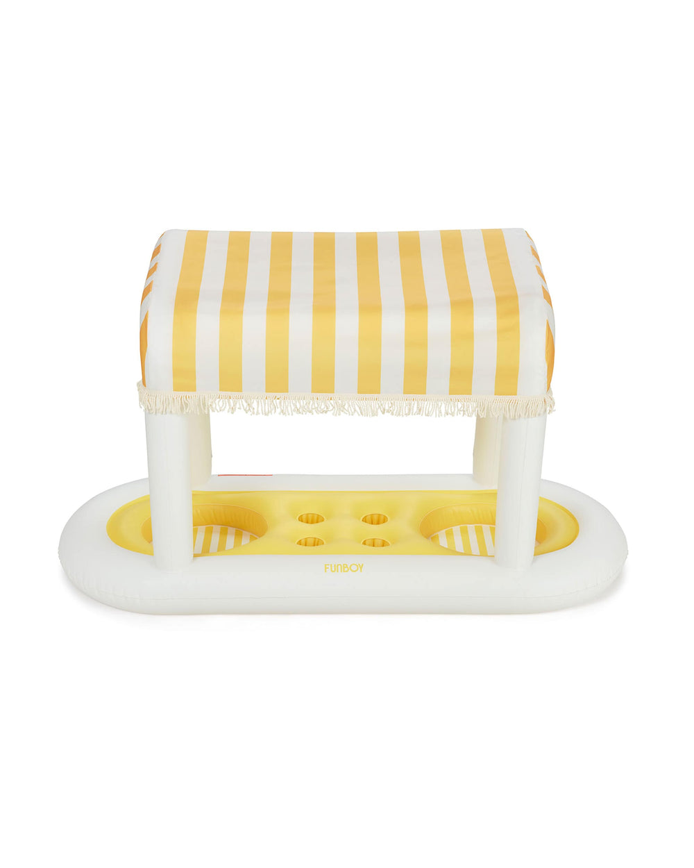 FUNBOY Yellow & White Striped Floating Cabana Bar