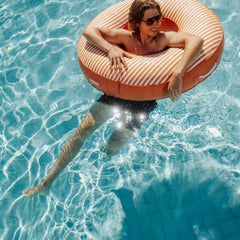 FUNBOY Fabric Covered Tube Float - Orange Stripe