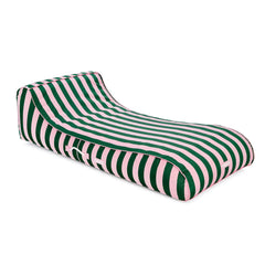FUNBOY Fabric Covered Pool Float - Pink & Green Sunbed Lounger