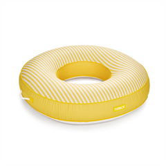 FUNBOY Fabric Covered Tube Float - Yellow Cabana Stripe
