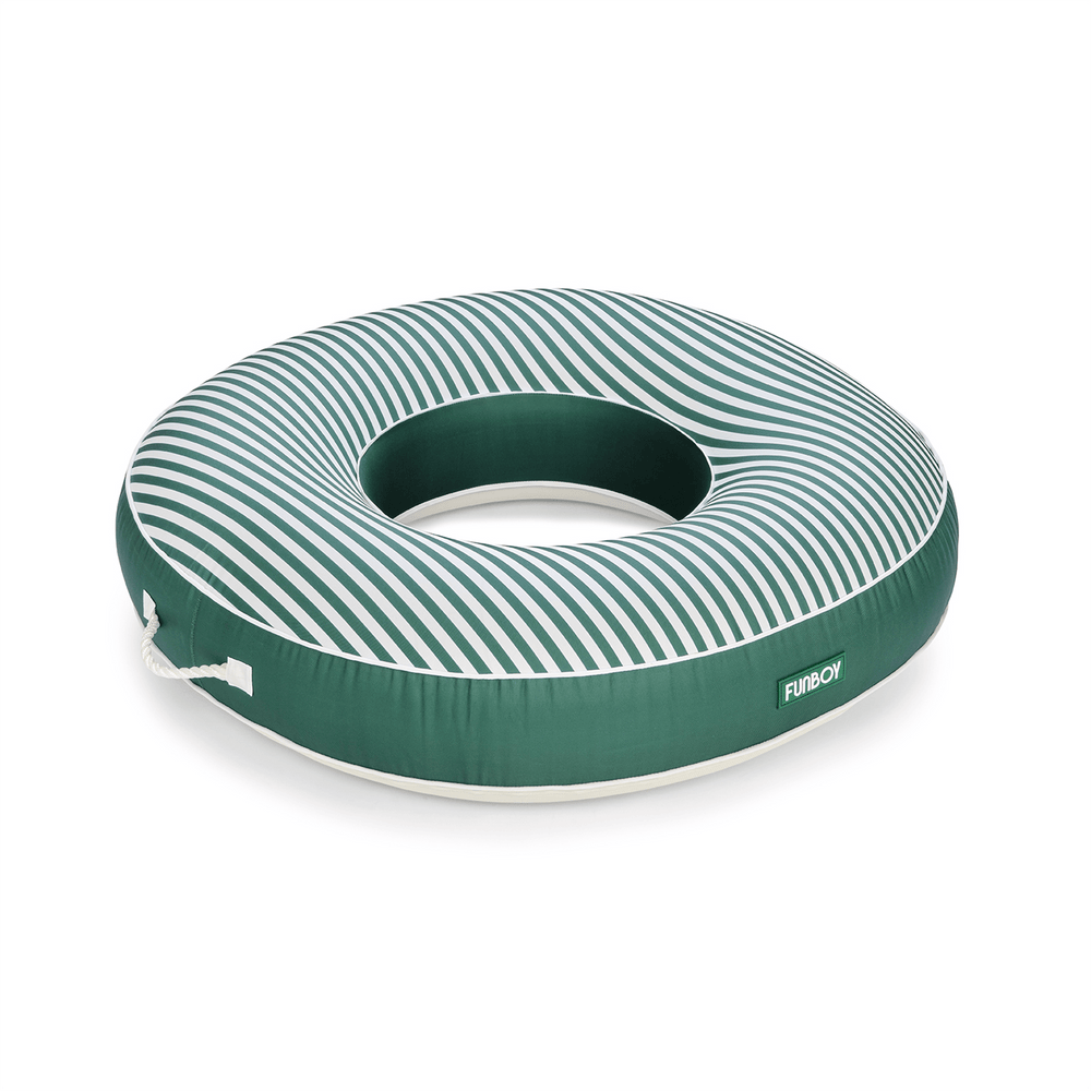 FUNBOY Fabric Covered Tube Float - Green Stripe