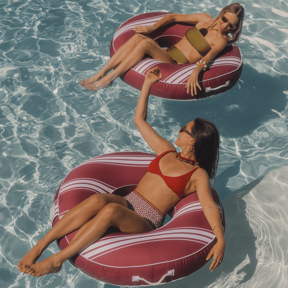 FUNBOY Fabric Covered Tube Float - Red Stripe
