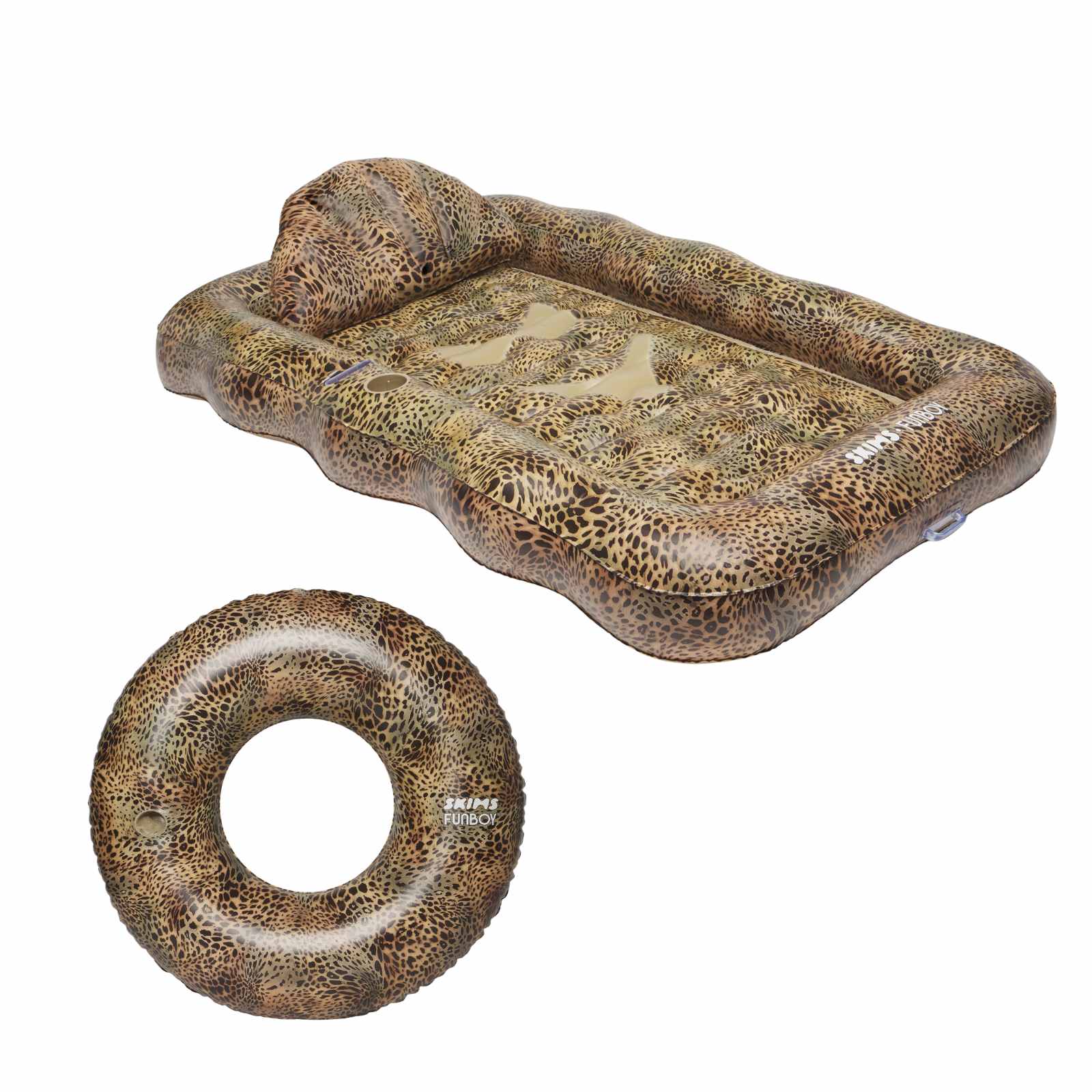 FUNBOY FUNBOY x Skims Tanning Bundle w/ Cheetah Tanning Pool Lounger + Tube