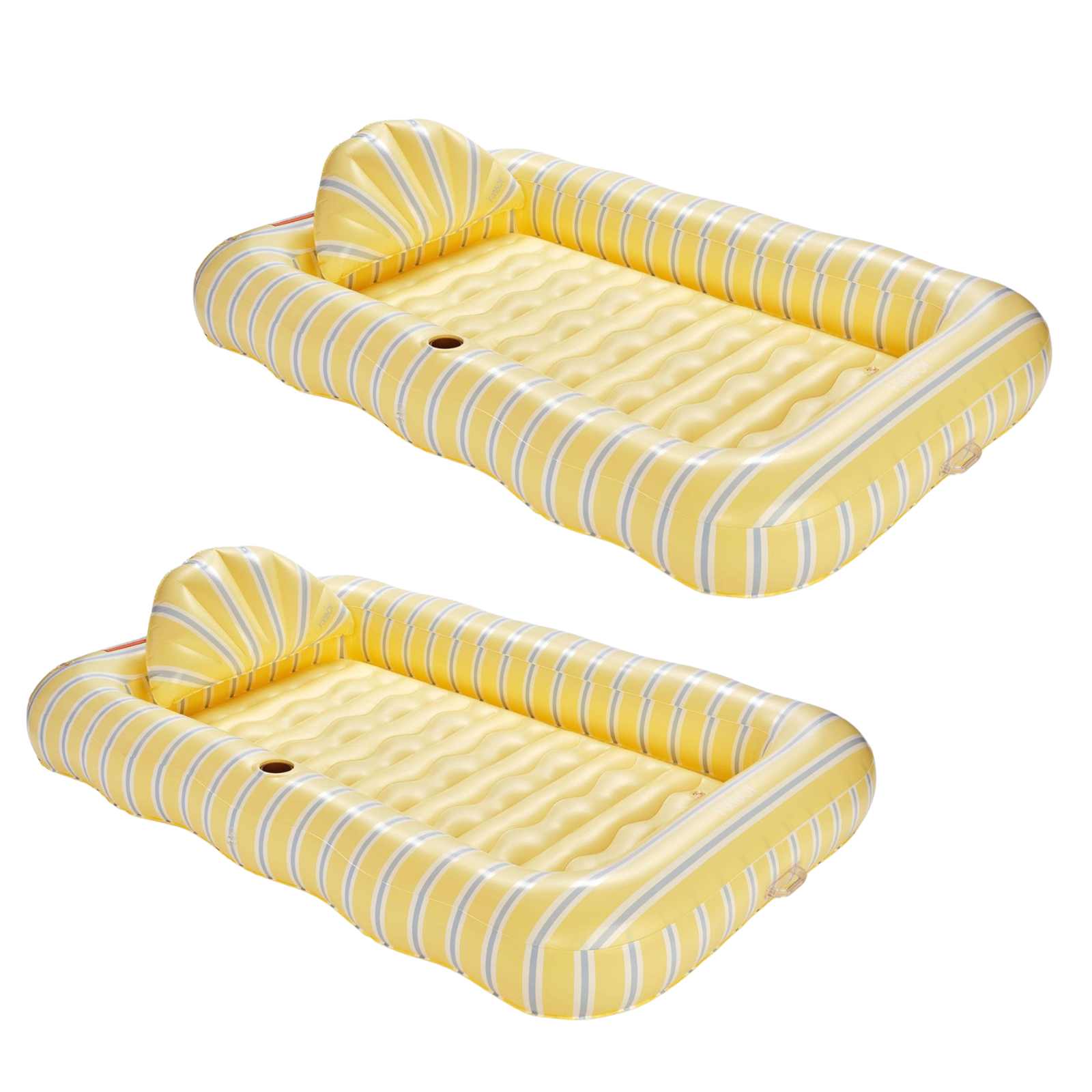 FUNBOY Yellow & Blue Tanning Pool Lounger, 2-Pack
