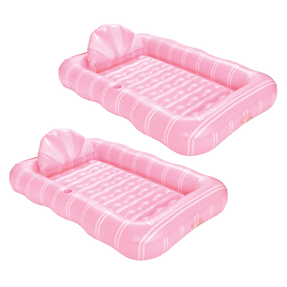 FUNBOY Barbie Tanning Pool Lounger: Pink, 2 Pack- FUNBOY