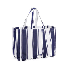 FUNBOY Beach Bag Tote, Navy Cabana Stripe