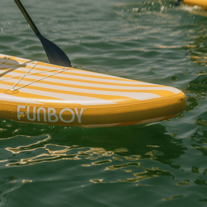 FUNBOY 11"6' Inflatable Stand Up Paddle Board - Yellow & White Cabana Stripe