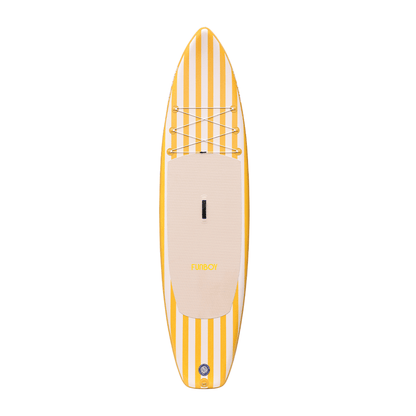 FUNBOY 11"6' Inflatable Stand Up Paddle Board - Yellow & White Cabana Stripe