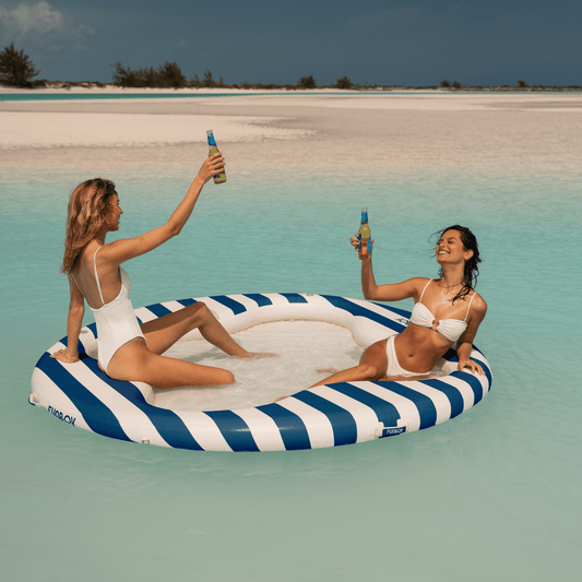FUNBOY Floating Pool Hammock: Clover Leisure Island, Blue