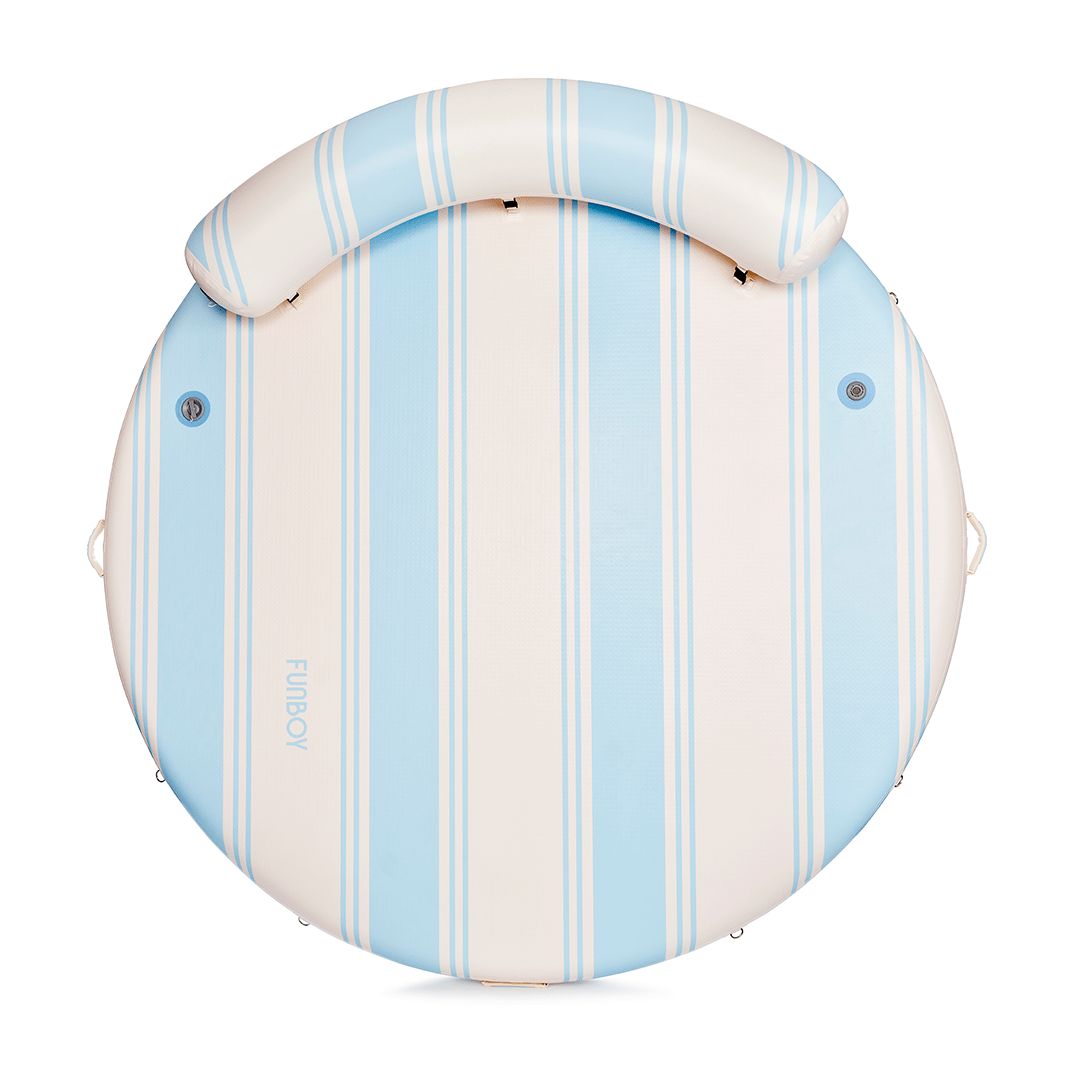 FUNBOY Inflatable Dock & Floating Island - Light Blue