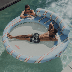 FUNBOY Blue & Red Floating Dock. Leisure Island