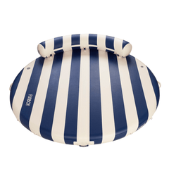 FUNBOY Inflatable Floating Dock: White, Navy Blue Stripes