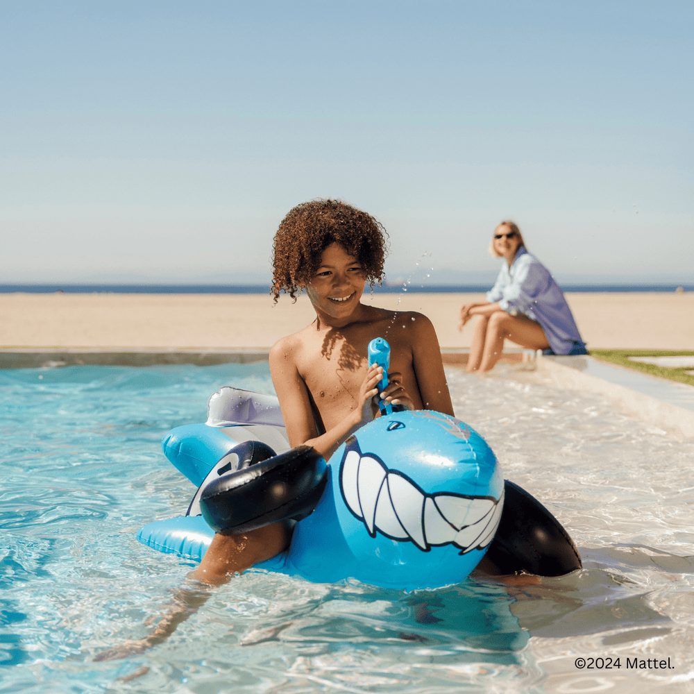 FUNBOY Hot Wheels Kids Sharkruiser Float w/ Water Squirter
