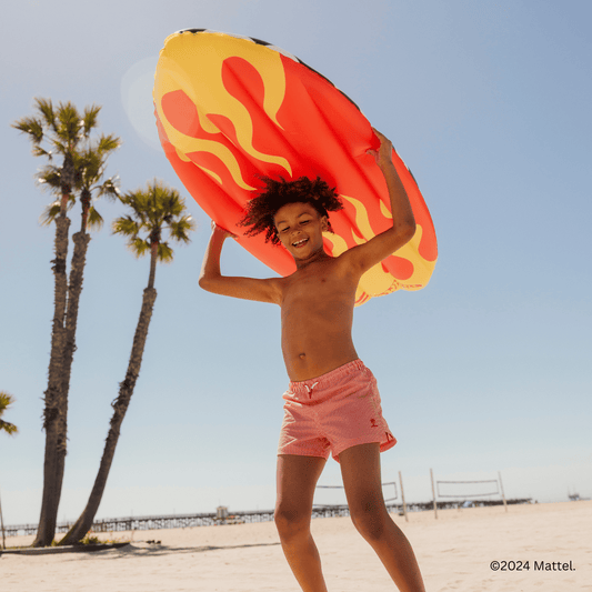 FUNBOY Hot Wheels Checkered Flame Surfboard Pool Float