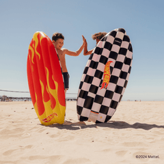 FUNBOY Hot Wheels Checkered Flame Surfboard Pool Float