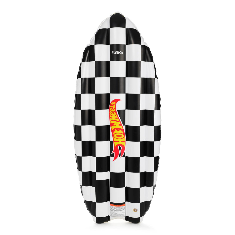 FUNBOY Hot Wheels Checkered Flame Surfboard Pool Float