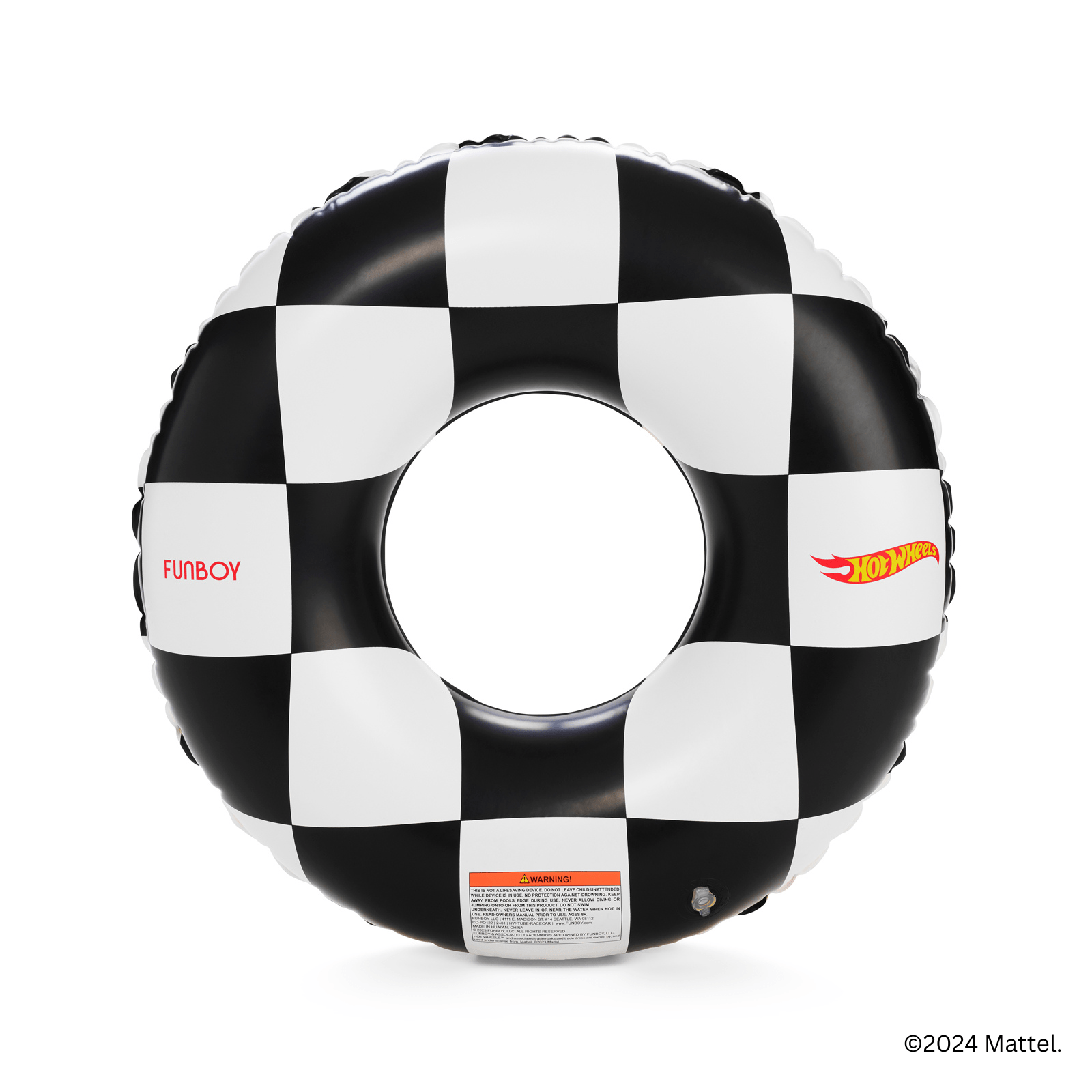 FUNBOY Hot Wheels Kids Checkered Flame Tube Float